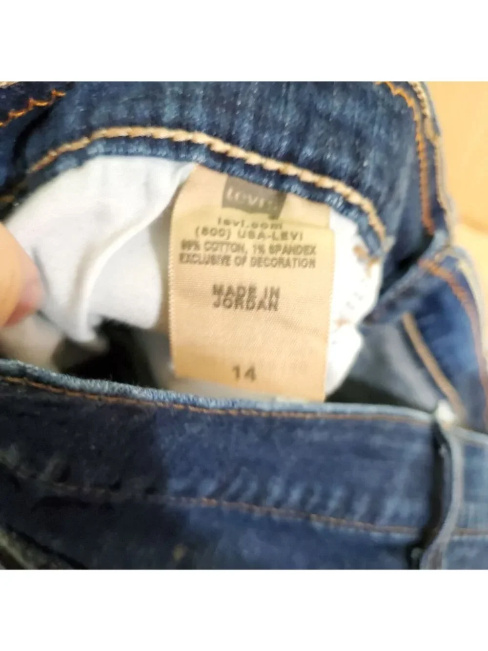 Levis Shorts Womens 14 Blue 515 Relaxed Fit Denim Folded Hem *Read*
